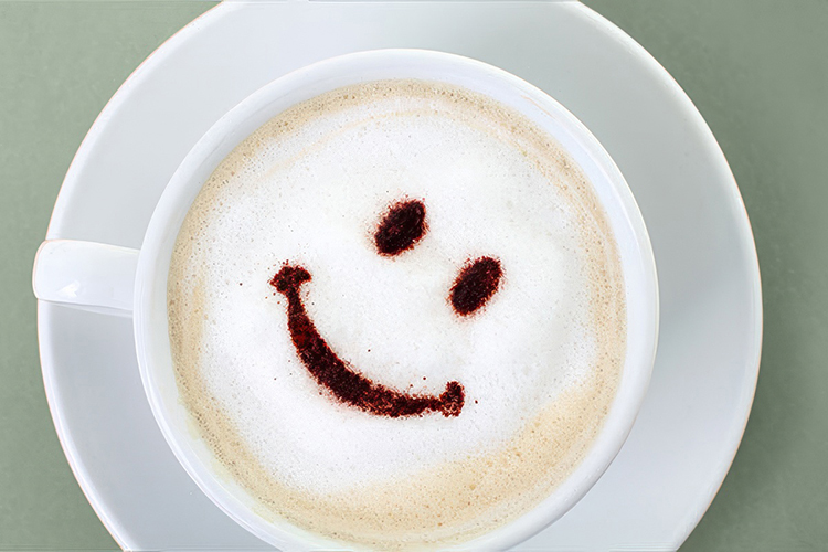 A Smiling Face On A Cup Of Coffee