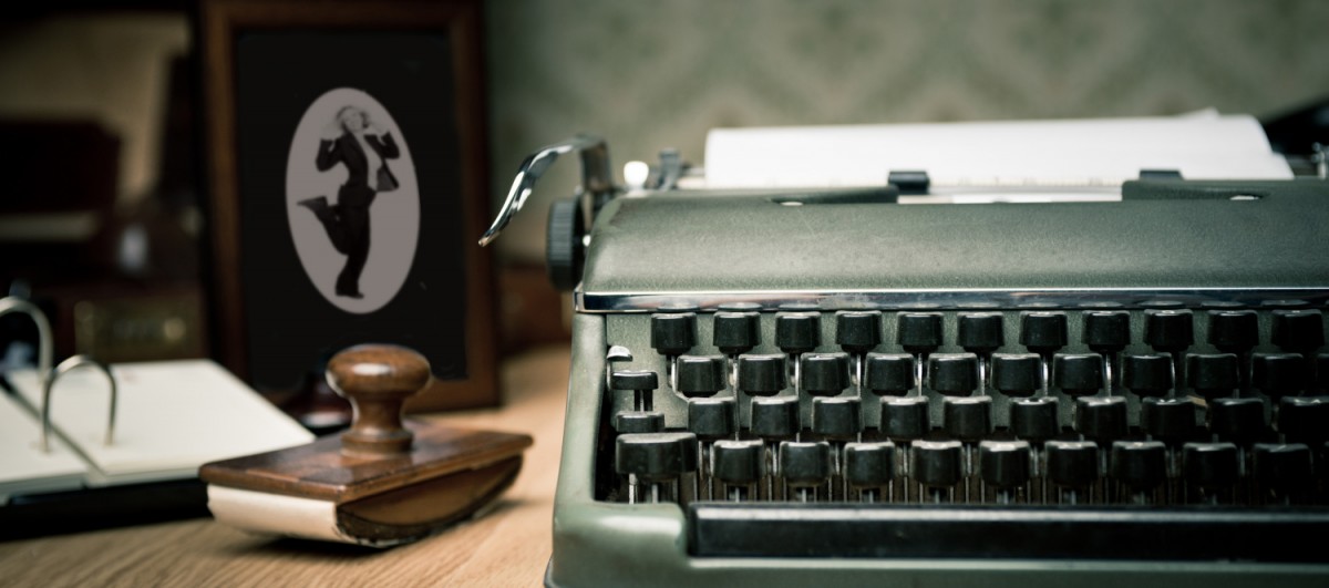 A Vintage Typewriter On A Desk